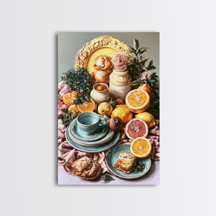 Cocktail and Citrus Bar Composition Canvas Print, Restaurant Art, Cool Wall Art, Restaurant Decor, Fine Art, Bistro, RES-2x3-91