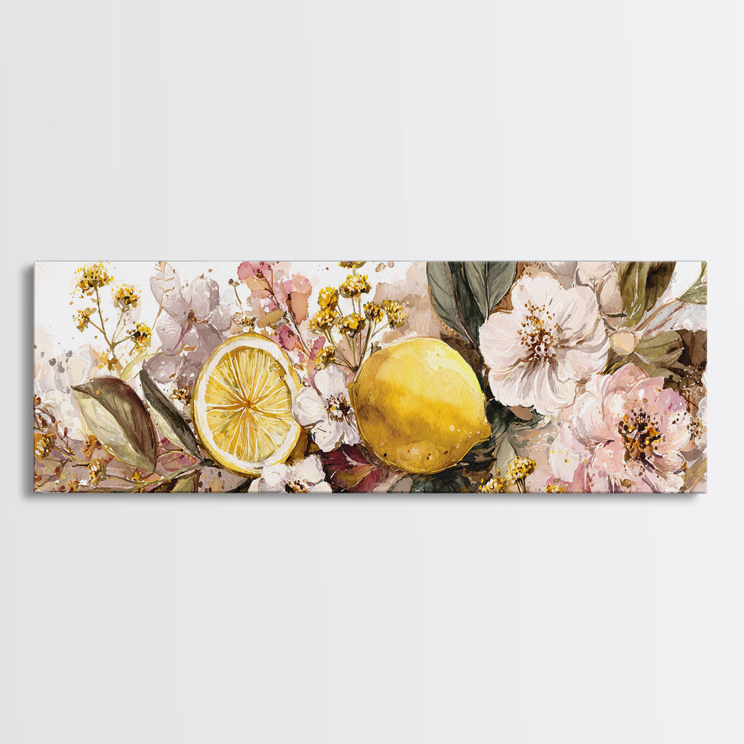 Fresh Fish with Lemon and Herbs Framed Canvas Print, Restaurant Art, Contemporary Art, Restaurant Decor, Fine Art, Bistro, RES-3x1-63
