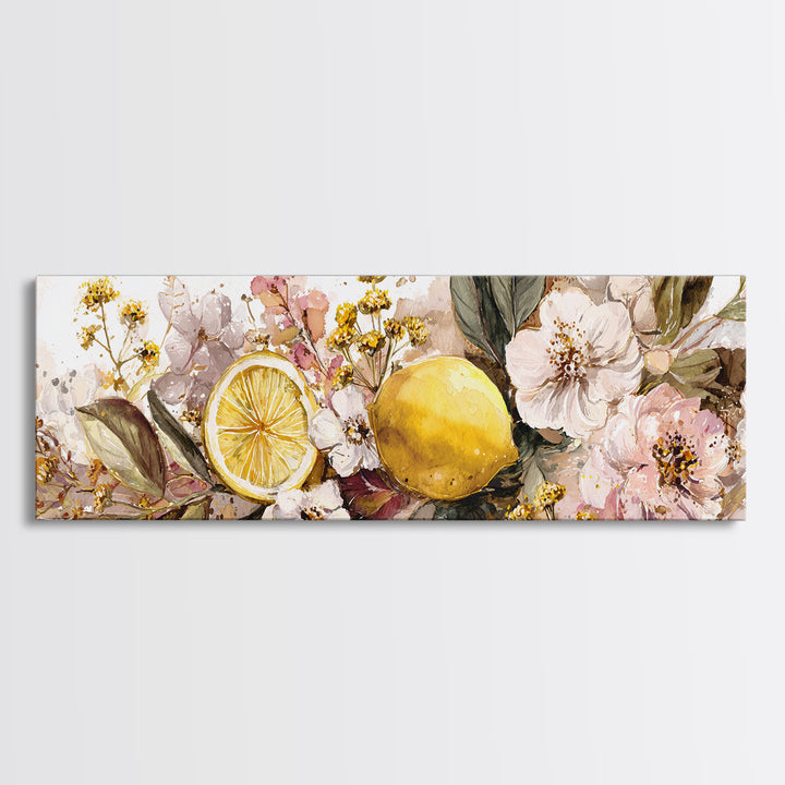 Fresh Fish with Lemon and Herbs Framed Canvas Print, Restaurant Art, Contemporary Art, Restaurant Decor, Fine Art, Bistro, RES-3x1-63
