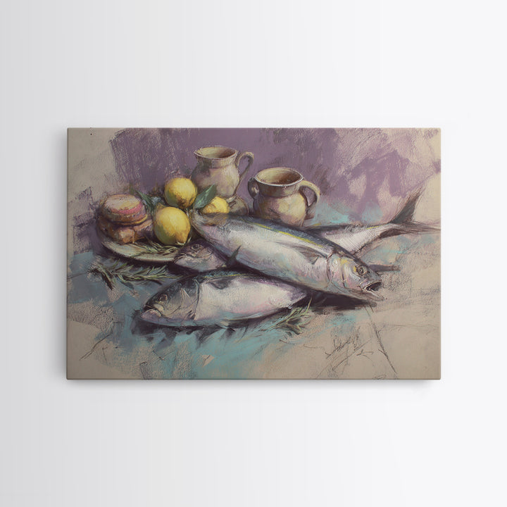 Seafood Lobster and Shell Arrangement Canvas Print, Restaurant Art, Canvas Print, Restaurant Decor, Fine Art, Bistro, RES-3x2-12