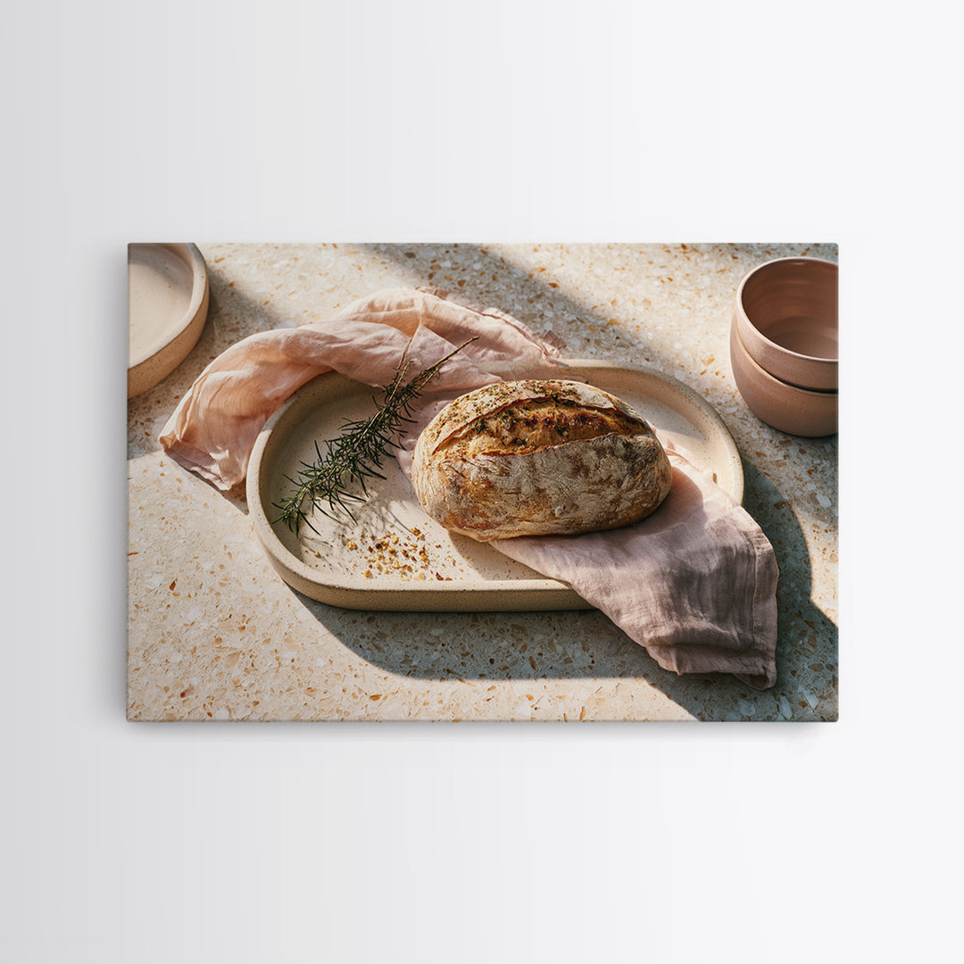 Rooster and Herbs for Farmhouse Restaurant Mood Canvas Print, Restaurant Art, Gallery Decor, Restaurant Decor, Fine Art, Bistro, RES-3x2-48