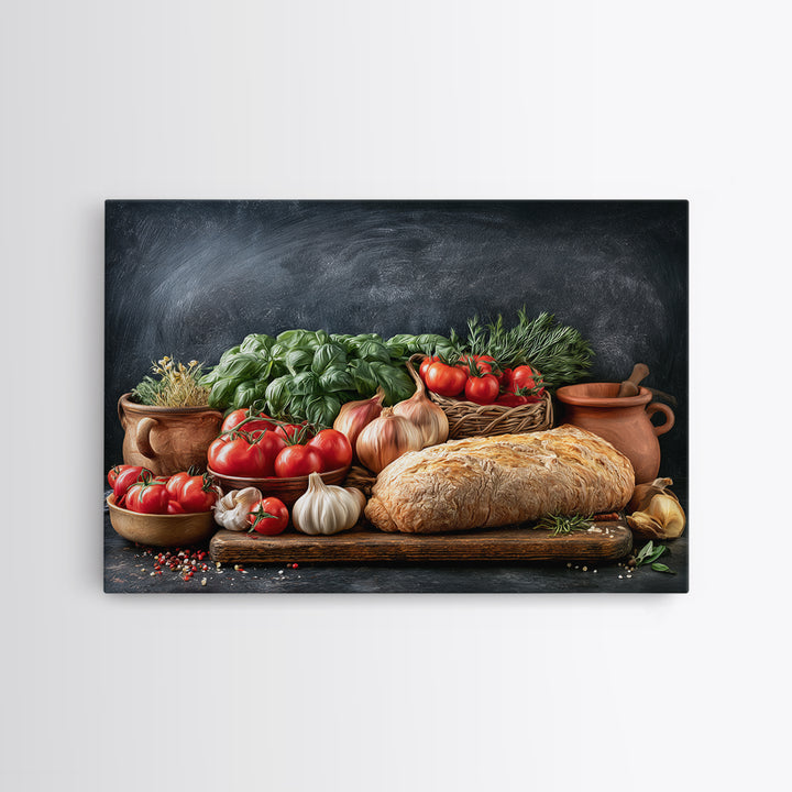 Blackboard Menu Feeling Without Readable Text Canvas Print, Restaurant Art, Neutral Decor, Restaurant Decor, Fine Art, Bistro, RES-3x2-49