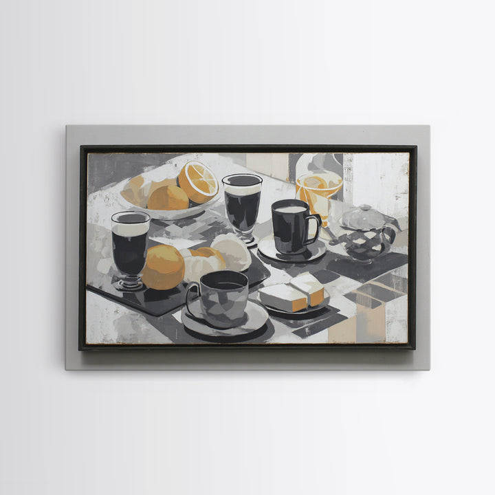 Cocktail and Citrus Bar Composition Framed Canvas Print, Restaurant Art, Canvas Print, Restaurant Decor, Fine Art, Bistro, RES-3x2-63