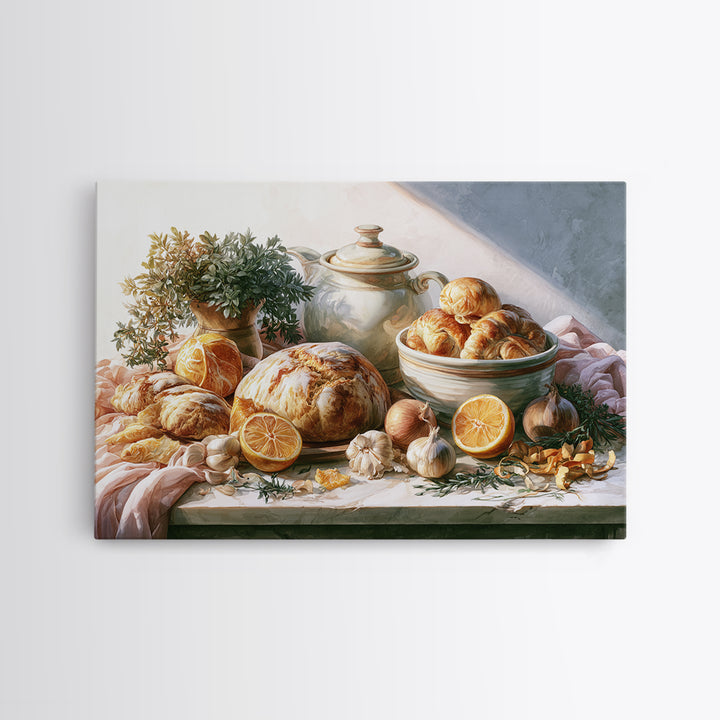 Blackboard Menu Feeling Without Readable Text Canvas Print, Restaurant Art, Neutral Decor, Restaurant Decor, Fine Art, Bistro, RES-3x2-73