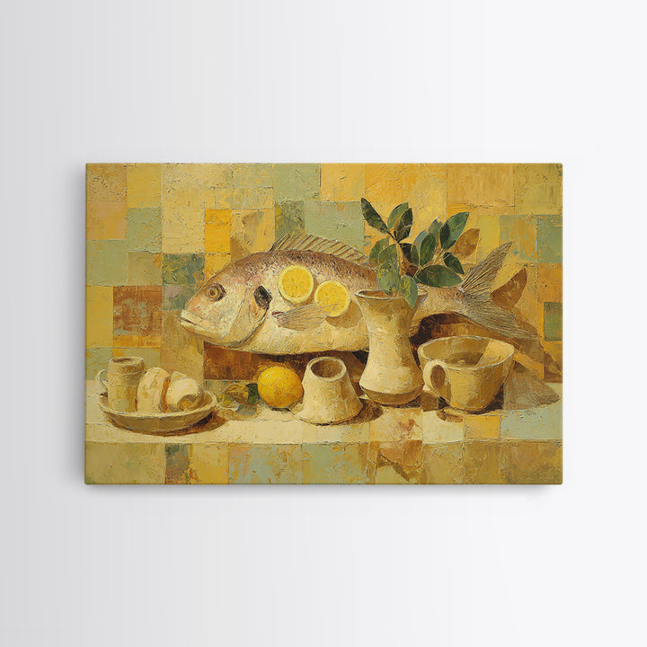 Rooster and Herbs for Farmhouse Restaurant Mood Canvas Print, Restaurant Art, Printable Wall Art, Restaurant Decor, Bistro, RES-3x2-96