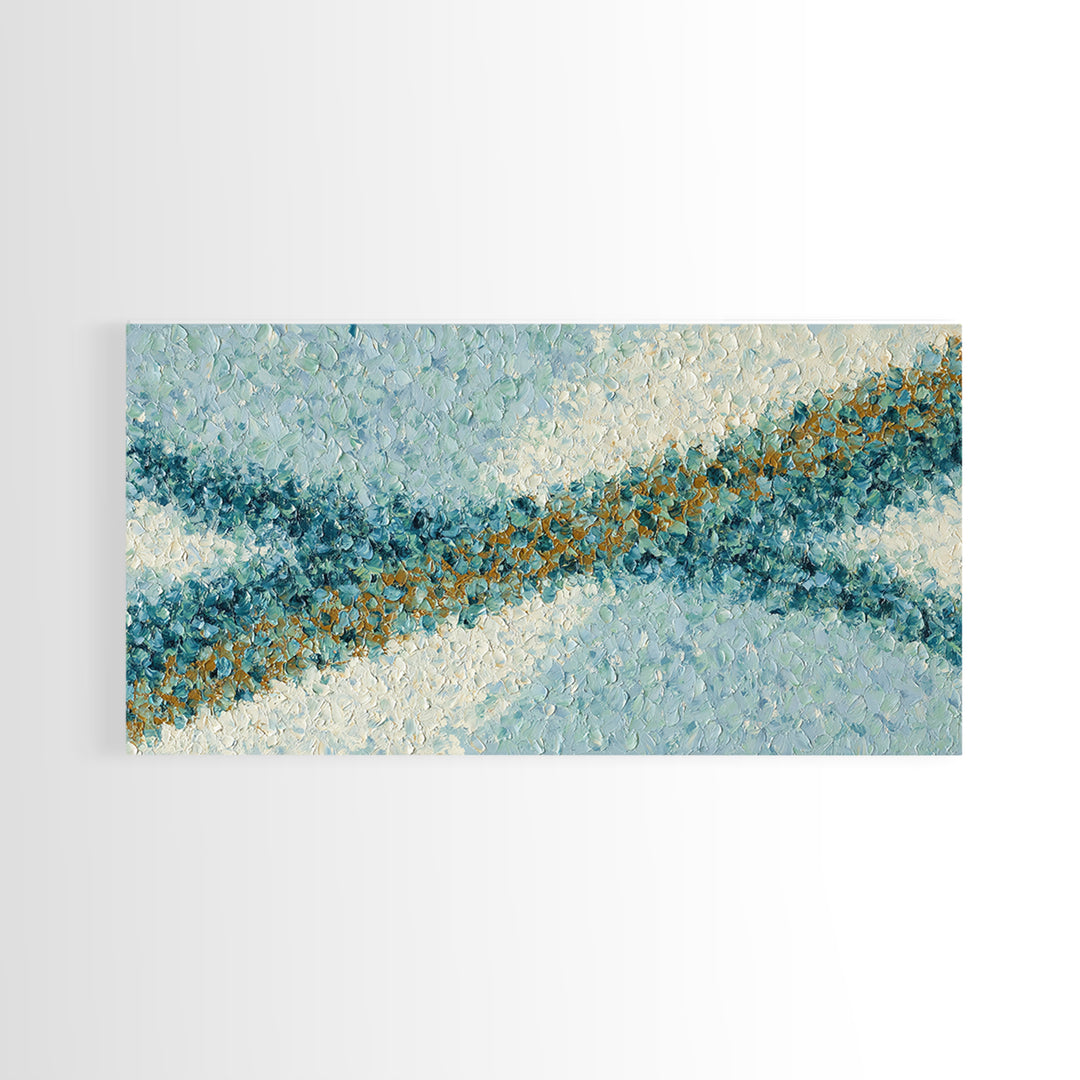 70s Sunset Stripes Framed Canvas Print, Retro Art, Print, Living Room Decor, Watercolor Art, Retro, Abstract Wall Art, RET-2x1-23
