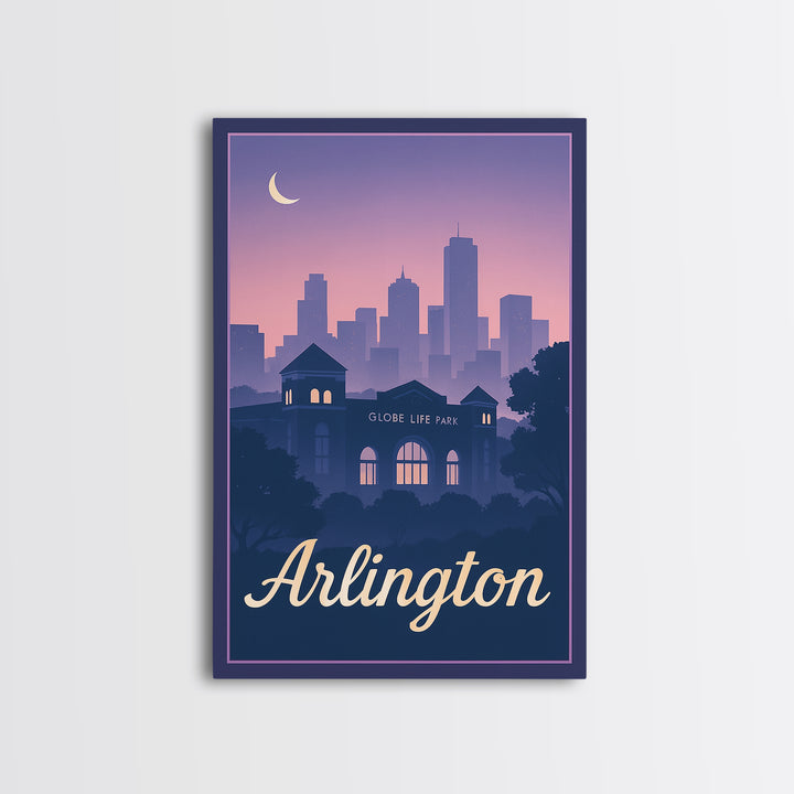 Arlington Travel Poster, Canvas Print, Mid Century City Wall Art, Arlington Poster Print, Gift For Travelers, Vintage City Art