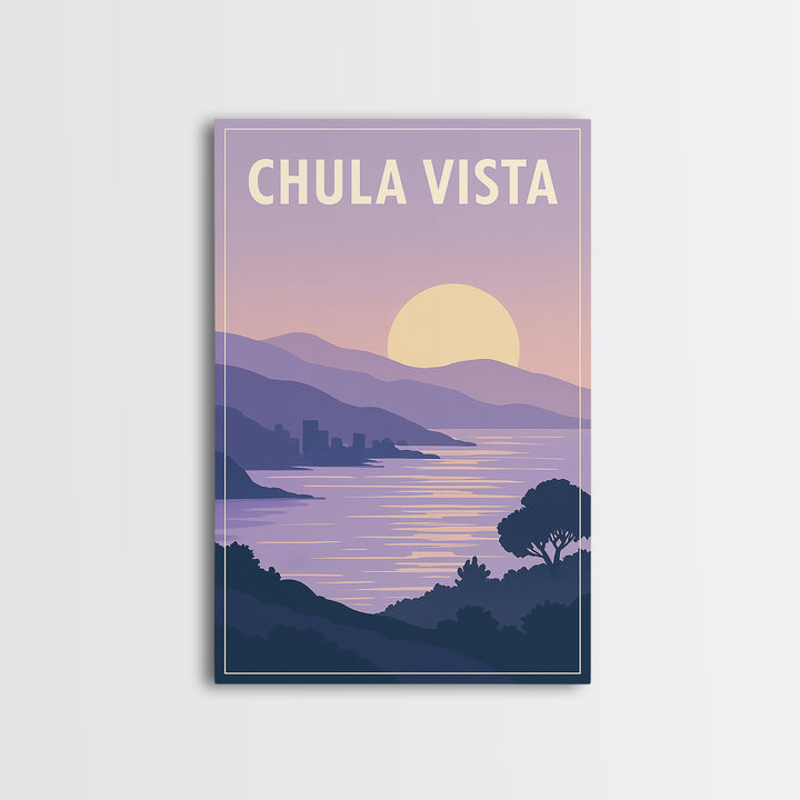 Chula Vista California Travel Poster, Canvas Print, Mid Century City Wall Art, Chula Vista Travel Art, Poster Art, Vintage Travel Print