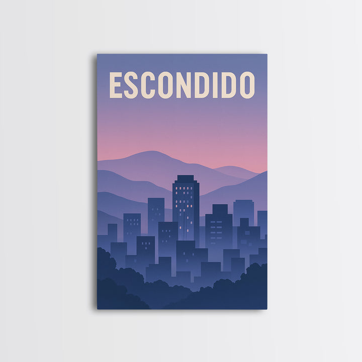 Escondido California Travel Poster, Canvas Print, Vintage Travel Poster Art, Escondido Wall Art, Travel Poster Art, Gift For Travelers