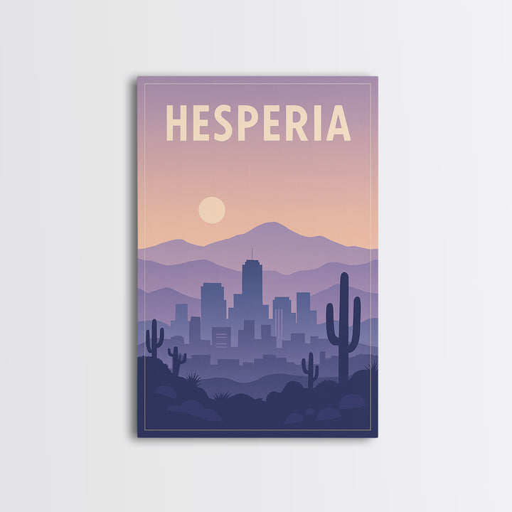 Hesperia California Travel Poster, Canvas Print, Classic Travel Poster Art, Hesperia Travel Art, City Travel Prints, Vintage Travel Art