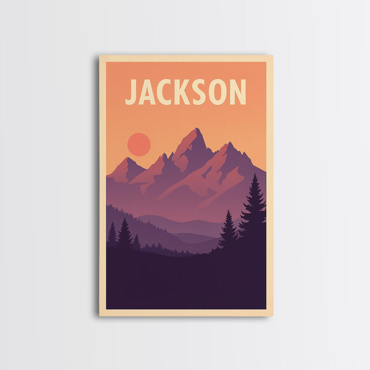 Jackson Mississippi Travel Poster, Canvas Print, Classic Poster Art, Jackson City Art, Travel Print, Travel Poster Set, City Art Print