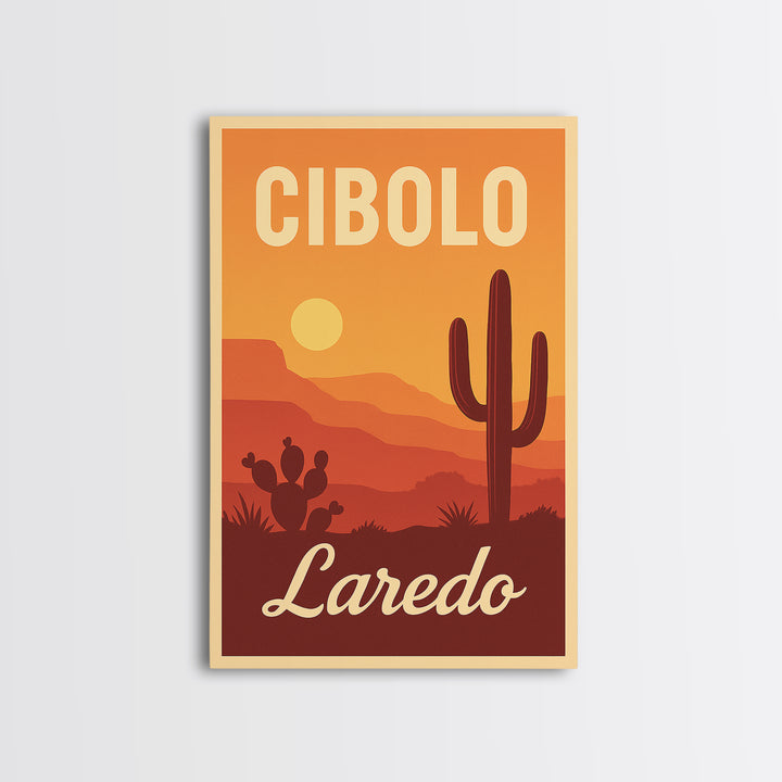 Laredo Texas Travel Poster, Canvas Print, Mid Century City Wall Art, Laredo Poster Print, City Art Print, Fine Art Print, Vintage Print