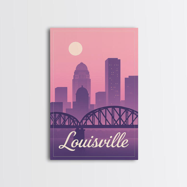 Lewisville Travel Poster, Framed Canvas Print, Classic Travel Poster Art, Lewisville Art Print, Vintage City Poster, Vintage City Art