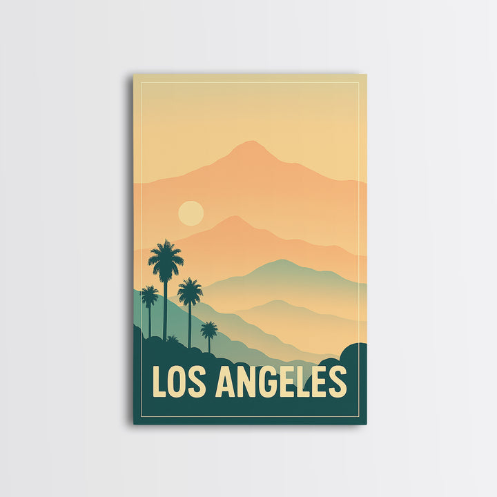 Los Angeles Travel Poster, Canvas Print, Classic Travel Poster Art, Los Angeles Art Print, Travel Art Print, Travel Wall Art, Home Decor
