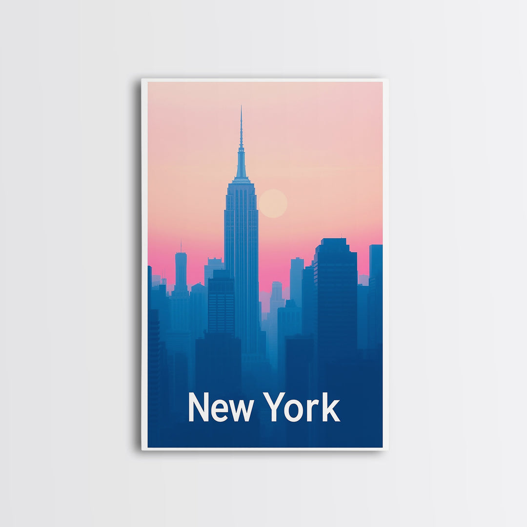 New York Travel Poster, Canvas Print, Classic Travel Poster Art, New York Travel Art, Modern Wall Decor, Fine Art Print, Retro Travel Print