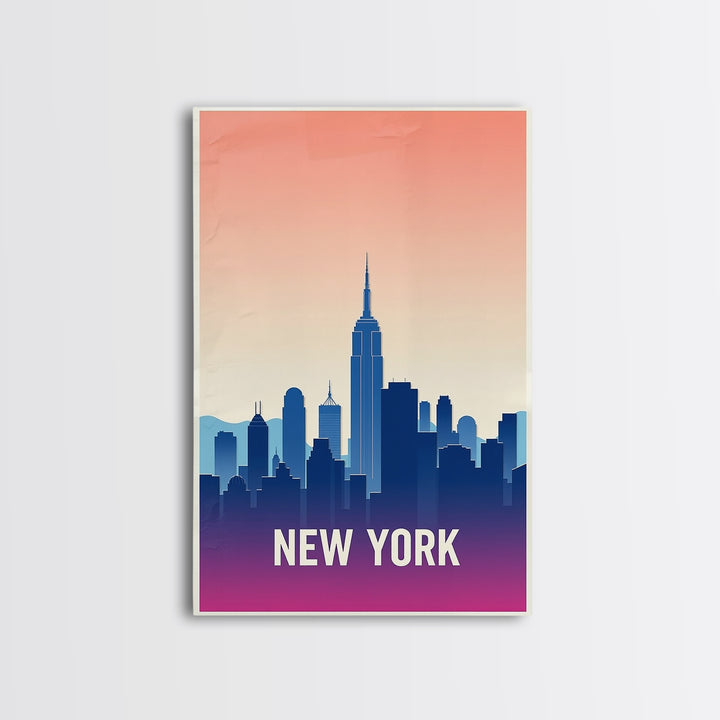 New York Travel Poster, Canvas Print, Classic Travel Poster Art, New York Wall Art, City Art Print, Travel Poster Art, Retro Travel Print