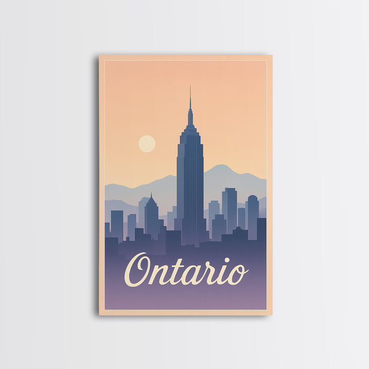 Ontario Travel Poster, Framed Canvas Print, Classic Travel Poster Art, Ontario Wall Art, Vintage City Poster, Gift For Travelers
