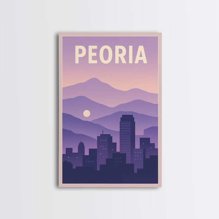 Peoria Arizona Travel Poster, Canvas Print, Vintage Travel Poster Art, Peoria Poster Print, Travel Art Print, Wall Art, Poster Art