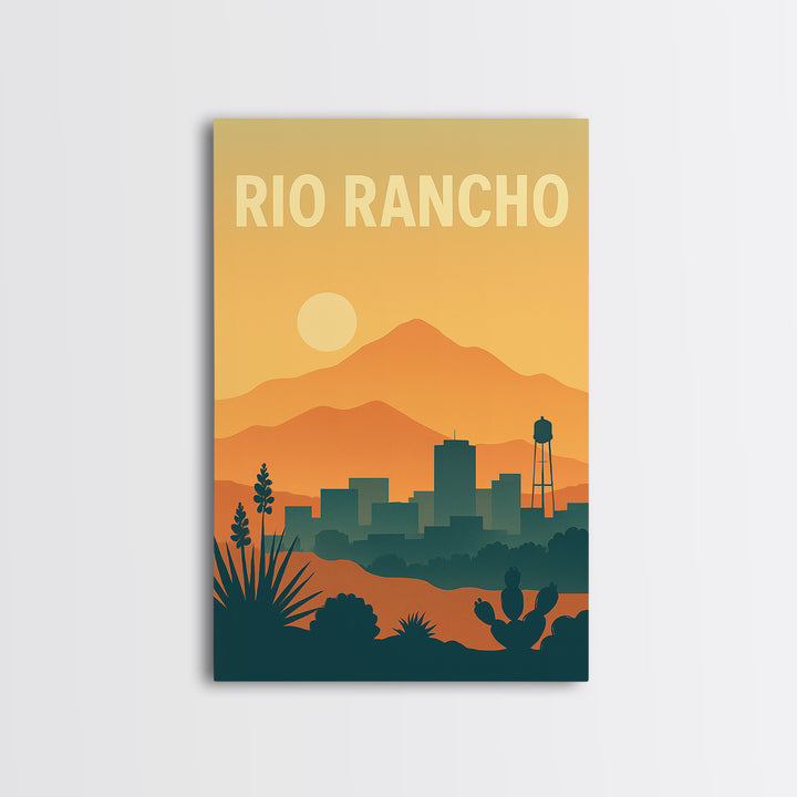 Rio Rancho Travel Poster, Canvas Print, Classic Travel Poster Art, Rio Rancho Poster Print, Vintage City Poster, Vintage City Art