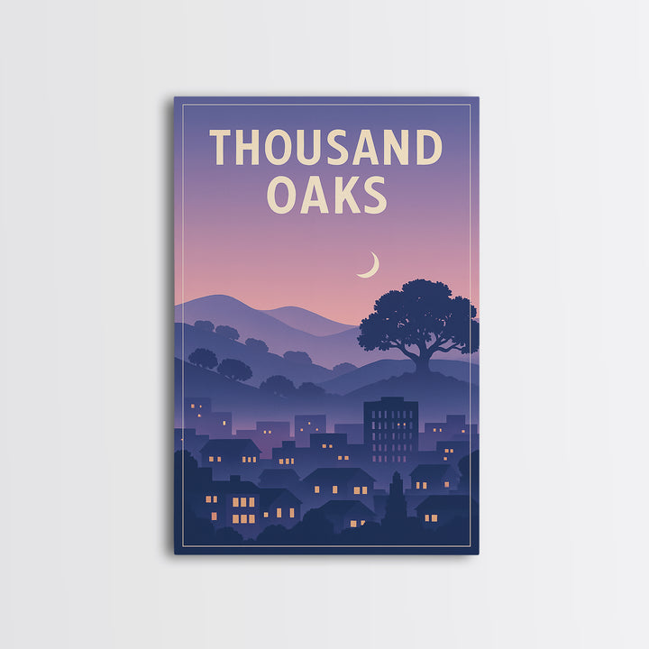 Thousand Oaks California Travel Poster, Canvas Print, Classic Poster Art, Thousand Oaks Wall Art, Gift For Travelers, Travel Poster Set