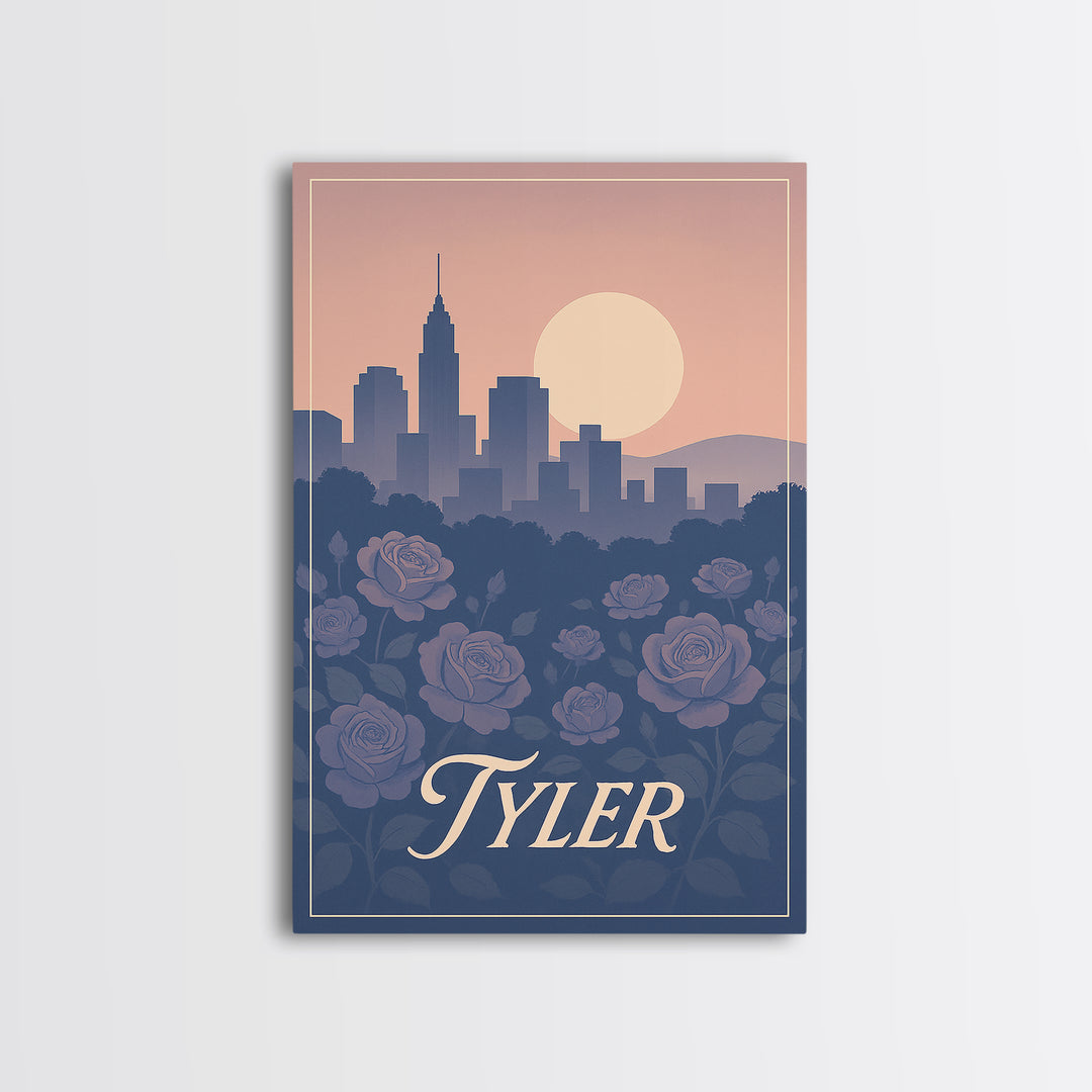 Tyler Travel Poster, Canvas Print, Vintage Travel Poster Art, Tyler Art Print, Gift For Travelers, Retro Travel Print, Travel Poster Set