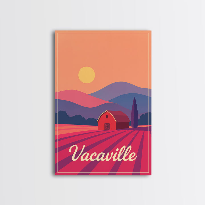 Vacaville California Travel Poster, Canvas Print, Mid Century City Wall Art, Vacaville Art Print, Travel Poster Set, Travel Poster Art
