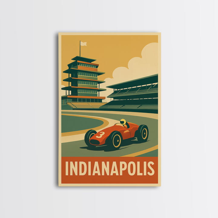 Indianapolis Indiana Travel Poster, Canvas Print, Vintage Theatre Style Art, Indianapolis Poster Print, Travel Poster Set, Travel Poster Art