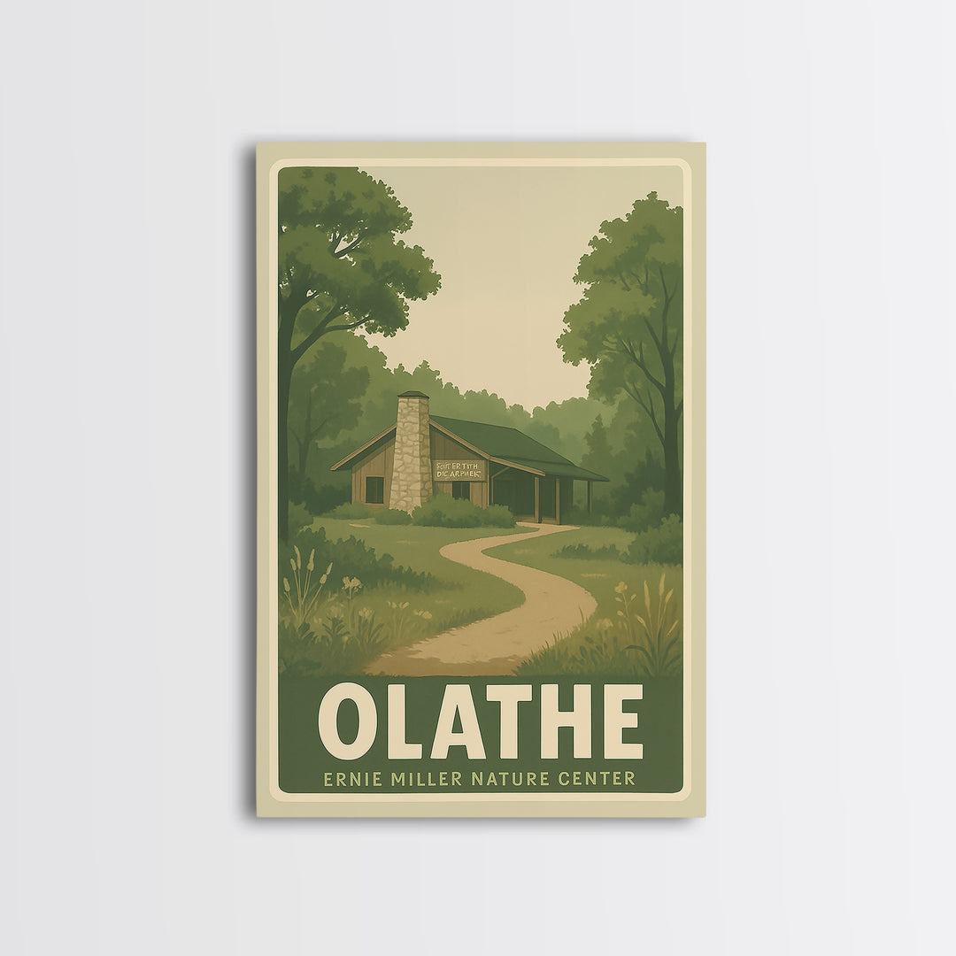 Olathe Kansas Travel Poster, Canvas Print, Old School Travel Poster, Olathe Art Print, City Illustration, Wall Art, Vintage Travel Art