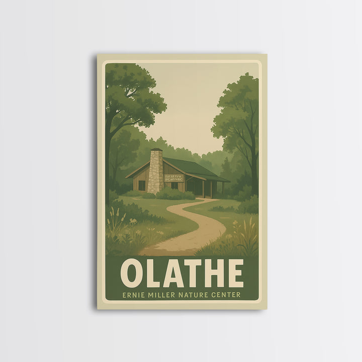 Olathe Kansas Travel Poster, Canvas Print, Old School Travel Poster, Olathe Art Print, City Illustration, Wall Art, Vintage Travel Art
