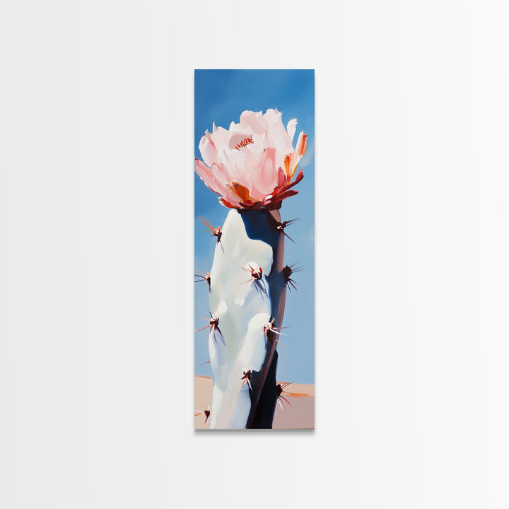 Desert Cactus Framed Canvas Print southwest wall art agave painting moody art gift idea her rustic decor