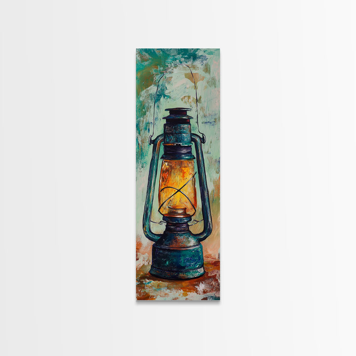 Lantern Glow Canvas Print rustic decor moody art farmhouse art wabi sabi art guest room art gift idea him gift idea her