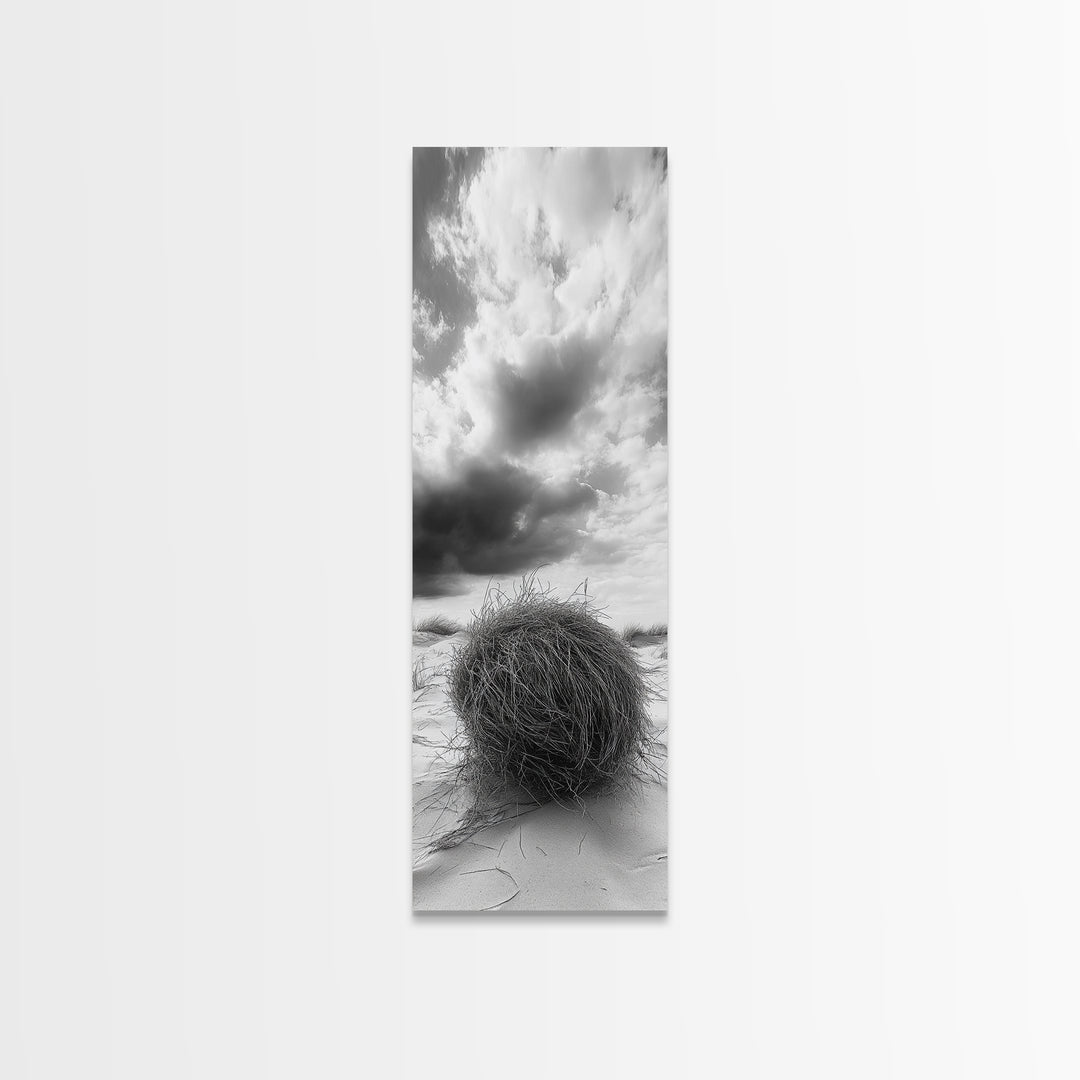 Tumbleweed Desert,Canvas Print, Rustic Southwest Wall Art, Moody Landscape Art, Extra Wide Art, Above Sofa Art, Farmhouse Decor