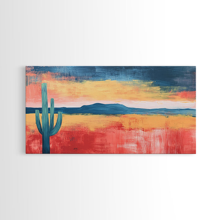 Desert Landscape Art, Framed Canvas Print, Joshua Tree Art, Southwest Wall Art, Extra Wide Art, Above Bed Wall Art, Boho Art, Rustic Decor