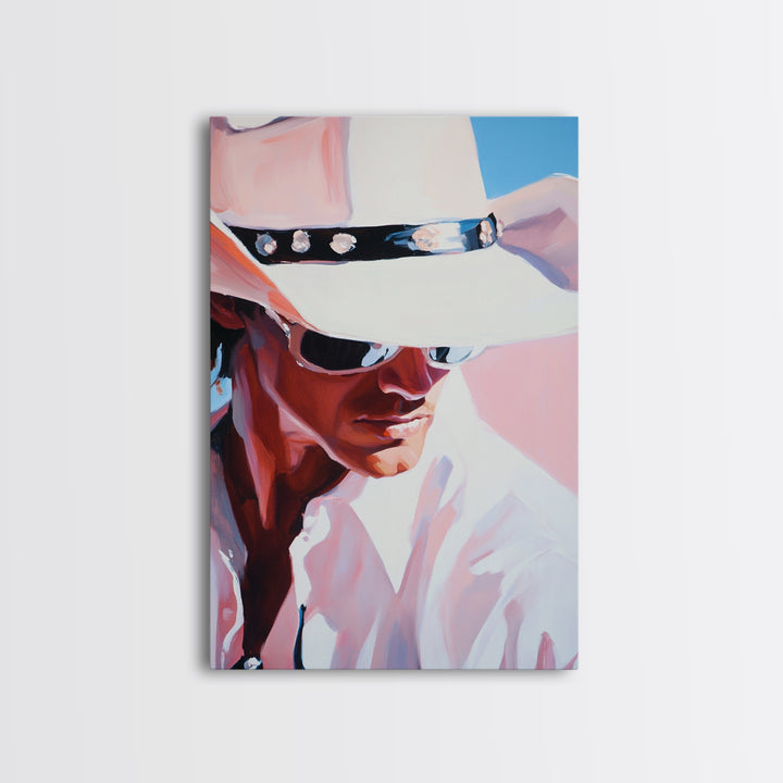 Cowboy, Western Art, Rustic Decor, Coastal Cowgirl Wall Art, Canvas Print, Gift Idea For Him, Farmhouse Art, Above Sofa Art