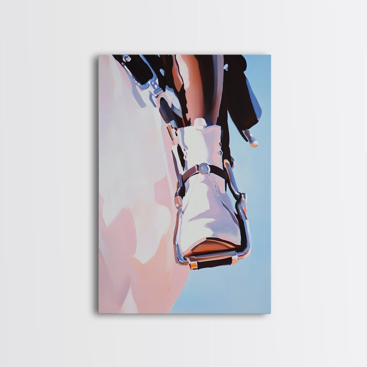 Pink Cowboy Boots, Coastal Cowgirl Art, Western Aesthetic, Framed Canvas Print, Rustic Decor, Light Pink Wall Art, Bedroom Art, Farmhouse Art, Gift Idea