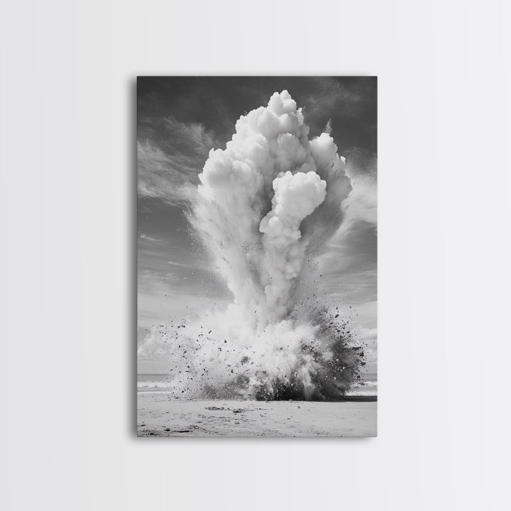 Explosion art, science art, moody art, dark romance painting, wabi sabi art, unique wall art, rustic decor, canvas print, above sofa art