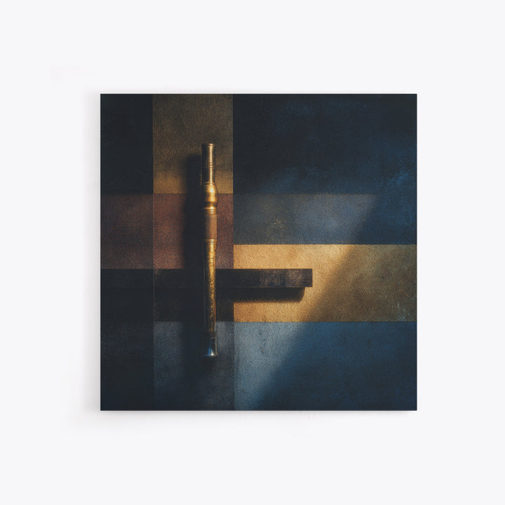 Conductor Baton and Sheet Shapes Without Text Canvas Print, Recording Studio Art, Music Posters, Studio Decor, Abstract Art, RSA-1x1-18