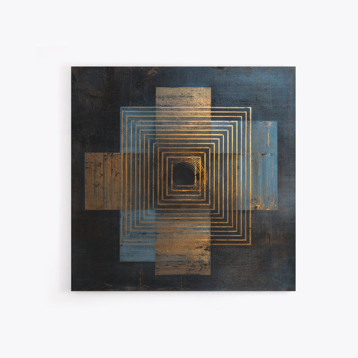 Soundwave Abstract with Black and Gold Lines Canvas Print, Recording Studio Art, Dtf Prints, Studio Decor, Fine Art, Analog, RSA-1x1-3