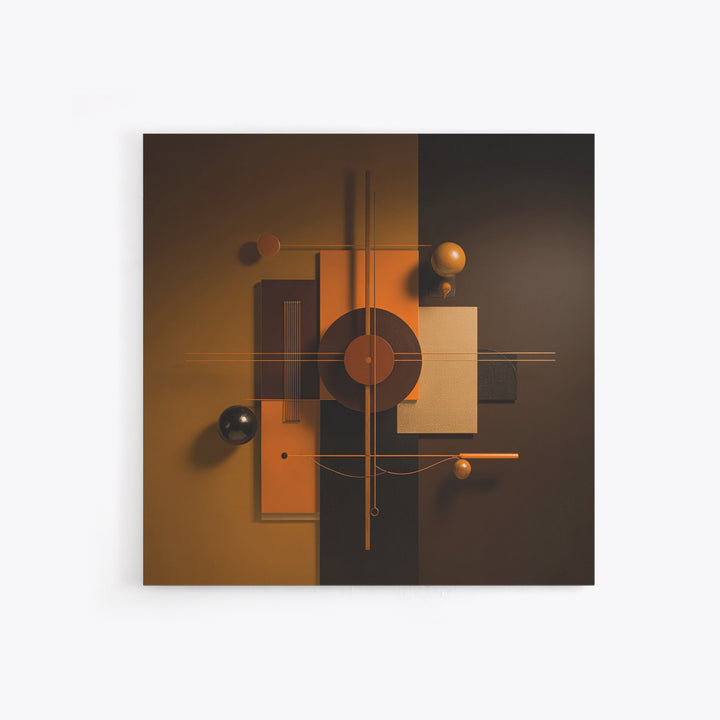 Conductor Baton and Sheet Shapes Without Text Framed Canvas Print, Recording Studio Art, Music Decor, Studio Decor, Analog, RSA-1x1-42