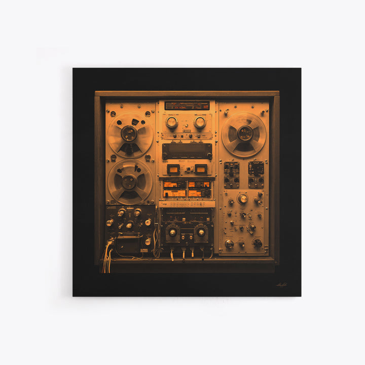 Reel to Reel Tape Machine Framed Canvas Print, Recording Studio Art, Studio Wall Art, Studio Decor, Fine Art, Analog, RSA-1x1-74