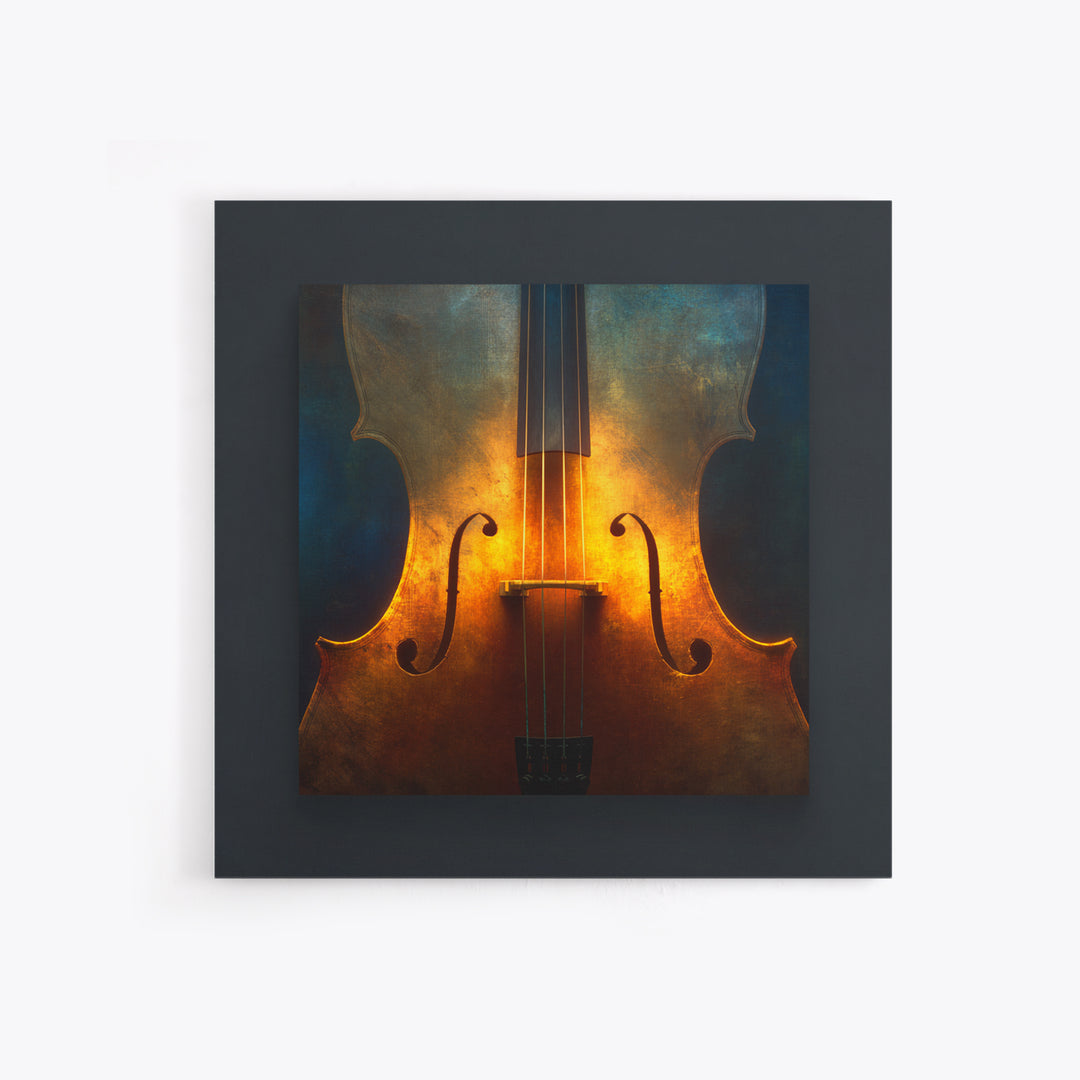 Cello Curve Closeup Canvas Print, Recording Studio Art, Music Room Decor, Studio Decor, Fine Art, Analog, Textured Painting, RSA-1x1-92