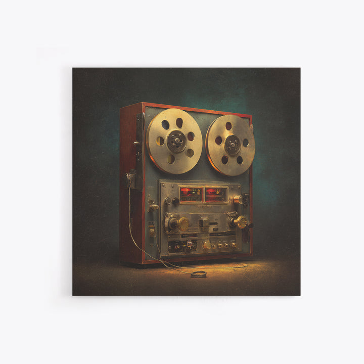 Reel to Reel Tape Machine Canvas Print, Recording Studio Art, Gallery Decor, Studio Decor, Fine Art, Analog, Contemporary Art, RSA-1x1-98