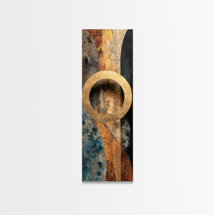 Vinyl Groove Closeup as Circular Abstract Canvas Print, Recording Studio Art, Music Decor, Studio Decor, Abstract Art, Analog, RSA-1x3-2