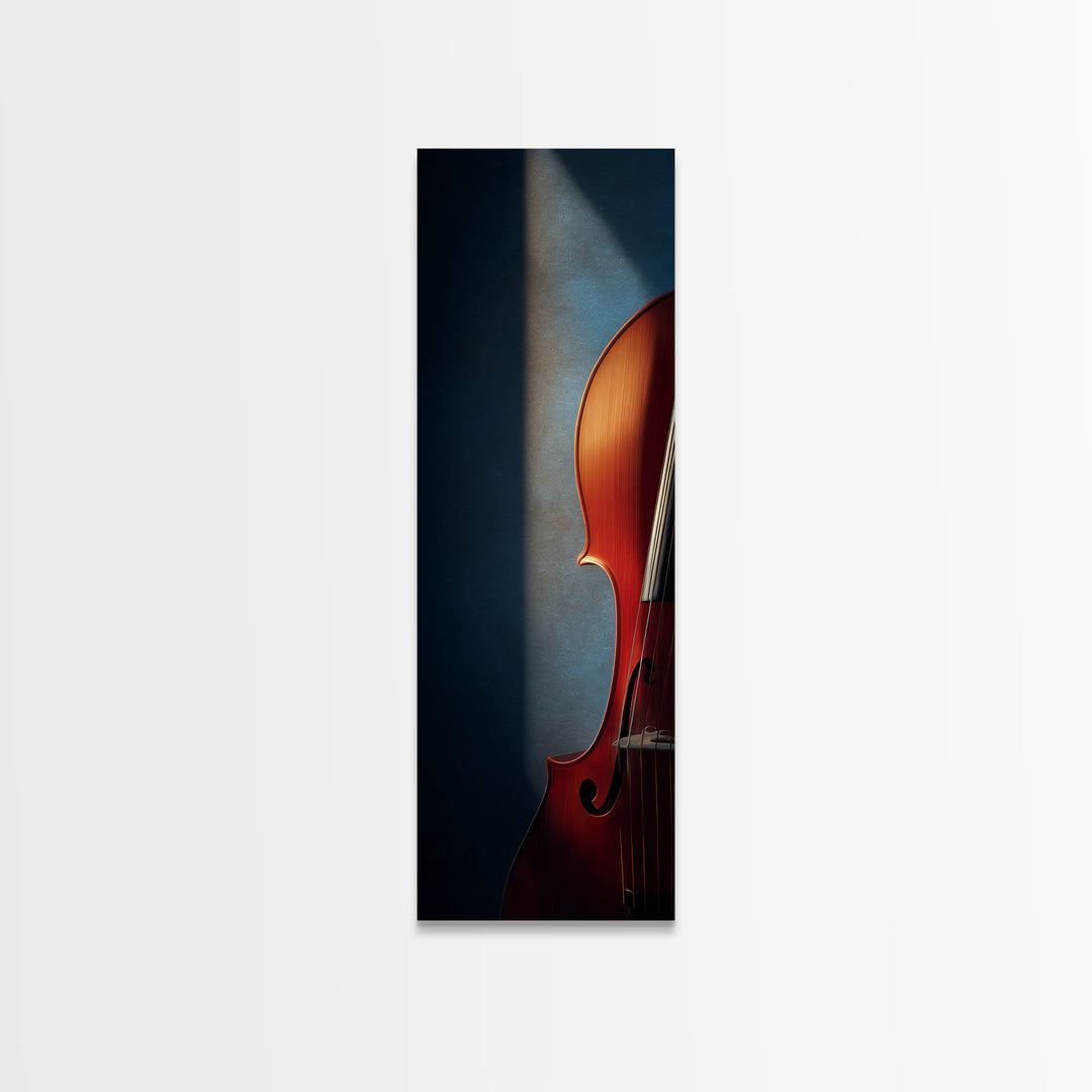 Cello Curve Closeup Canvas Print, Recording Studio Art, Neutral Decor, Studio Decor, Fine Art, Analog, Wall Art, Wall Decor, RSA-1x3-32