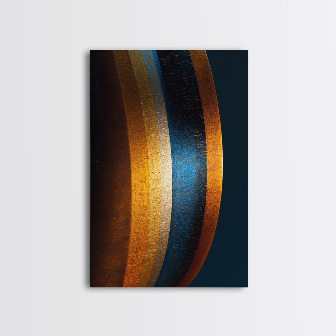 Vinyl Groove Closeup as Circular Abstract Framed Canvas Print, Recording Studio Art, Statement Artwork, Studio Decor, Analog, RSA-2x3-46