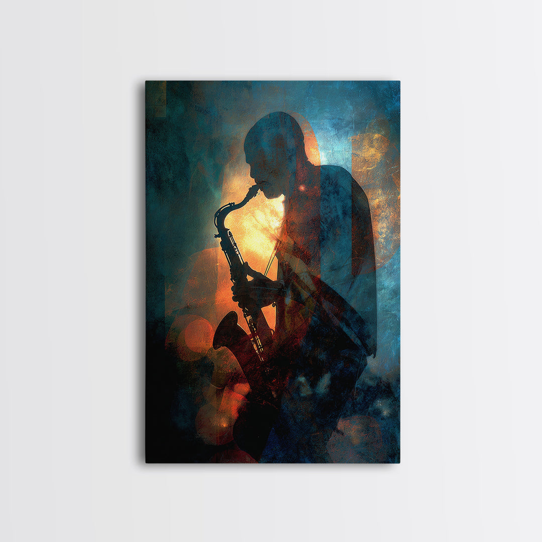Album Cover Abstract Without Readable Text Framed Canvas Print, Recording Studio Art, Gallery Decor, Studio Decor, Analog, RSA-2x3-6