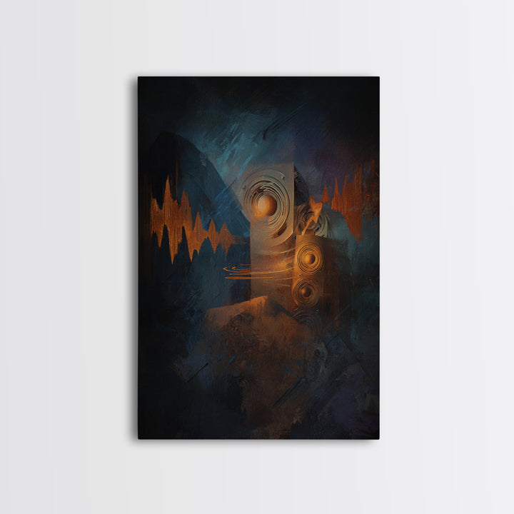Album Cover Abstract Without Readable Text Canvas Print, Recording Studio Art, Minimalist Decor, Studio Decor, Analog, RSA-2x3-78