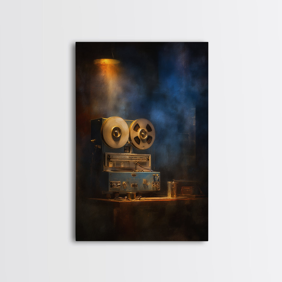 Reel to Reel Tape Machine Canvas Print, Recording Studio Art, Contemporary Art, Studio Decor, Analog, Digital Download Art, RSA-2x3-82