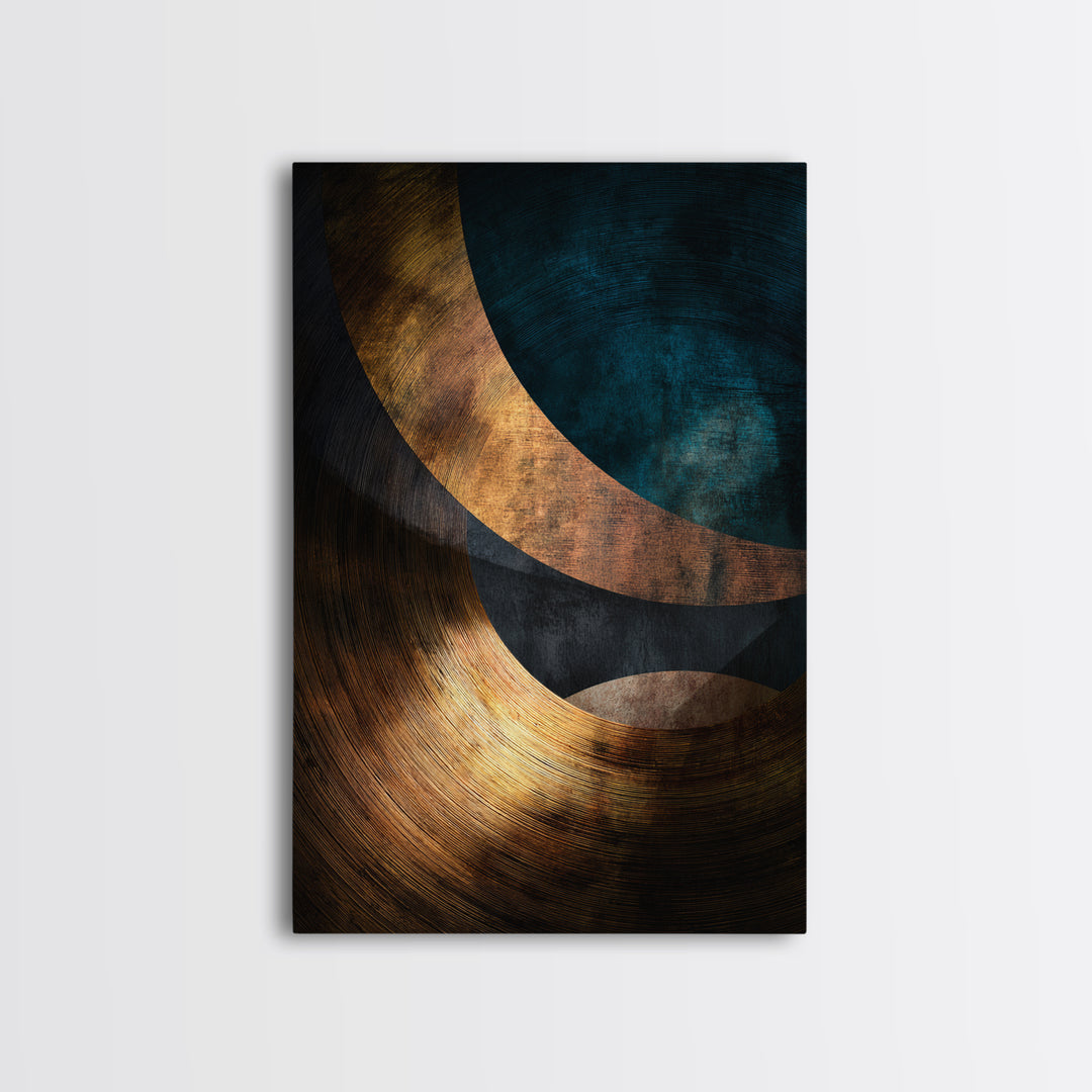 Vinyl Groove Closeup as Circular Abstract Canvas Print, Recording Studio Art, Printable Wall Art, Studio Decor, Analog, RSA-2x3-94