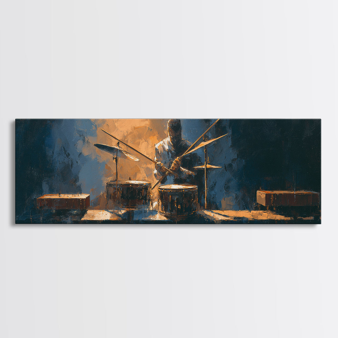 Drumsticks Crossed over Snare Drum Framed Canvas Print, Recording Studio Art, Wall Art, Studio Decor, Fine Art, Analog, RSA-3x1-2